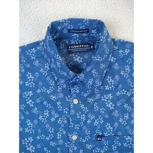 Fish Hippie Co Rowe Performance Shirt All Over Pineapple Floral Print Mens Small